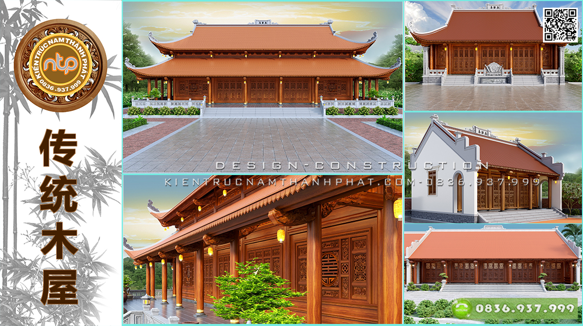 Các kiểu mái nhà phổ biến trong nếp nhà gỗ cổ truyền | Kiến thức nhà gỗ | Nam Thành Phát 0836937999