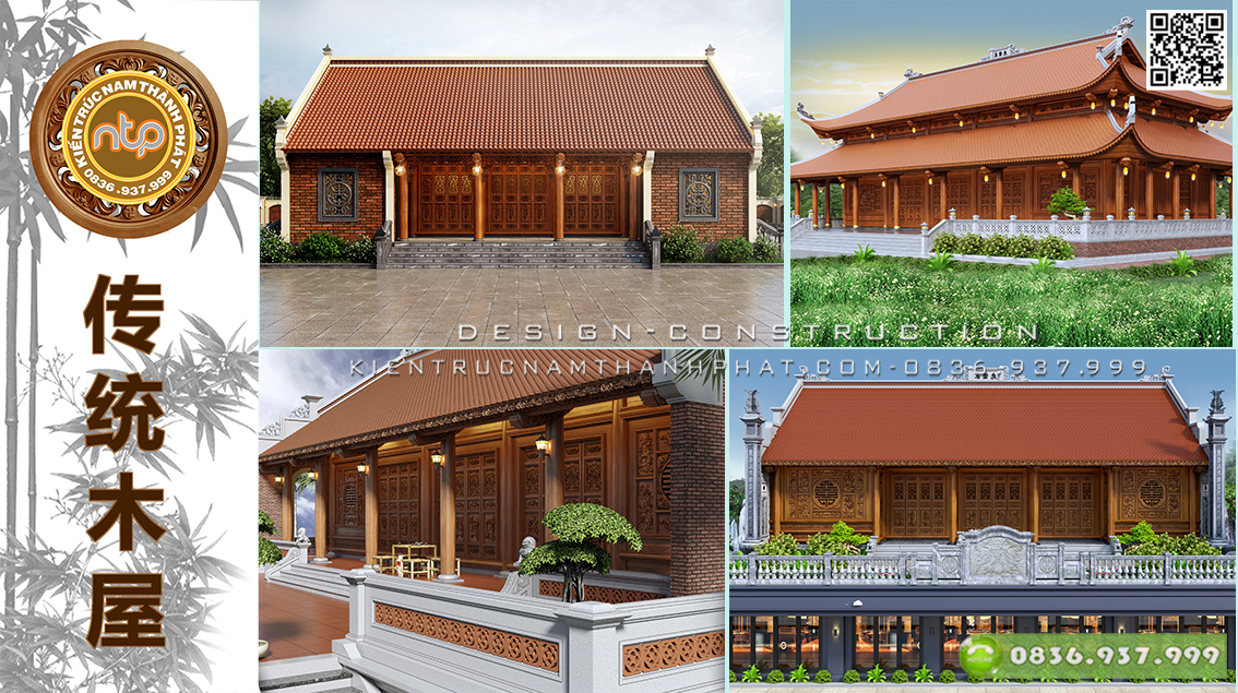 Top 5 mẫu nhà gỗ 5 gian 2 chái đẹp - mẫu nhà gỗ cổ truyền đậm chất văn hóa Bắc Bộ không thể bỏ lỡ | Nam Thành Phát 0836937999