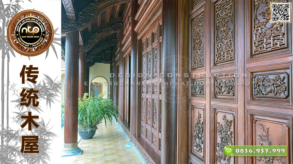Nhà Gỗ 5 Gian 22 Cột Tại Nam Định - Thiết Kế Thi Công Trọn Gói Tại Nam Thành Phát