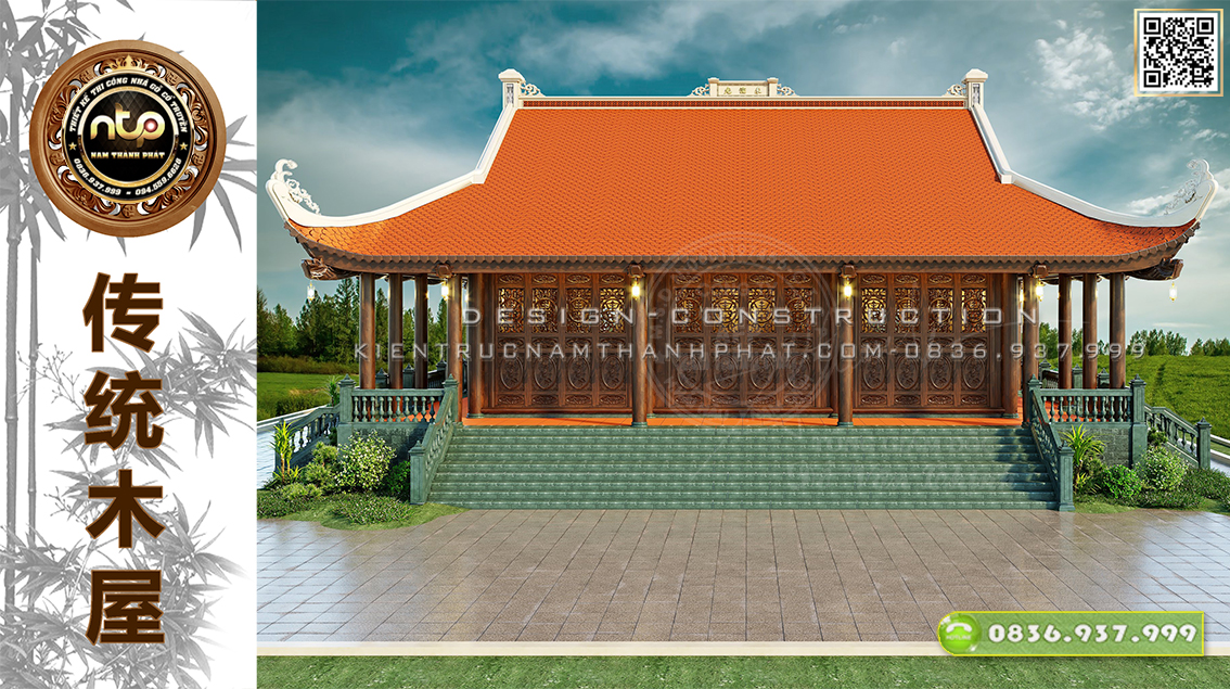 Những mẫu nhà gỗ 3 gian mái đao đẹp, đáng tiền xây | Nam Thành Phát 094 559 6628