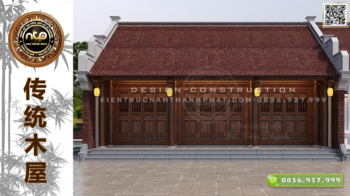 Bật mí 5 mẹo thiết kế nhà gỗ 3 gian đẹp, chuẩn lối nhà gỗ cổ truyền | Nam Thành Phát 094 559 6628