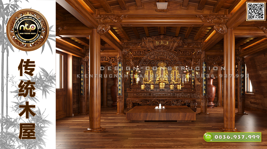 [Kiến trúc, nội thất] Mê mẩn với mẫu thiết kế nội thất phòng thờ siêu nhỏ gọn - Giải pháp thiết kế phòng thờ trên tầng tum | Nam Thành Phát 0836 937 999