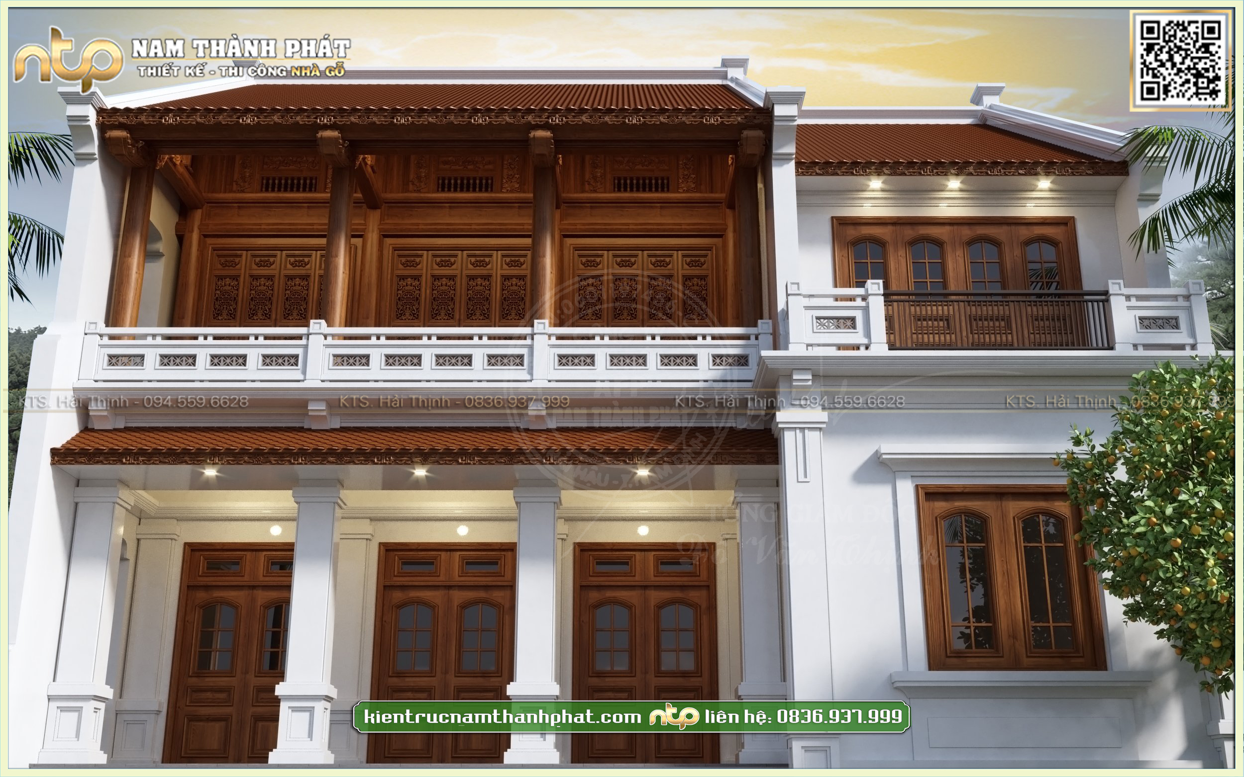 Từ đường 3 gian trên tầng 2 nhỏ gọn tiện nghi tại Quảng Bình