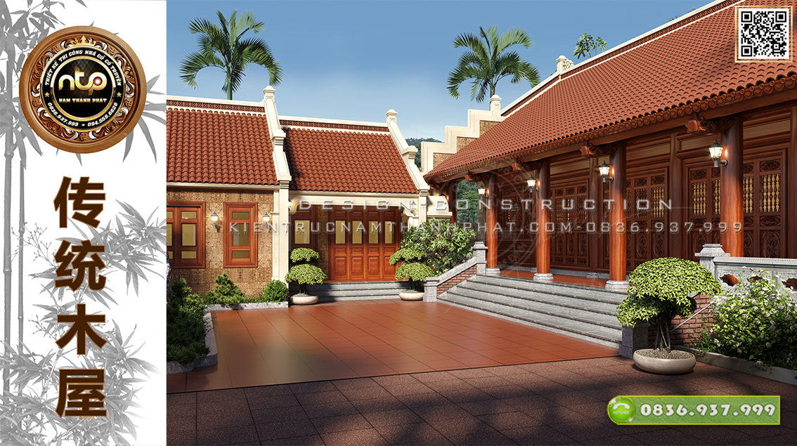 Tham khảo 10 mẫu thiết kế nhà gỗ cổ truyền 5 gian kết hợp nhà ngang hiện đại không thể bỏ qua | 0836 937 999