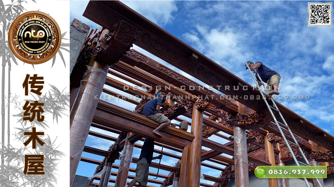 Làm nhà gỗ cổ truyền - Tinh hoa nghề mộc tại làng nghề Hải Hậu Nam Định - kientrucnamthanhphat.com