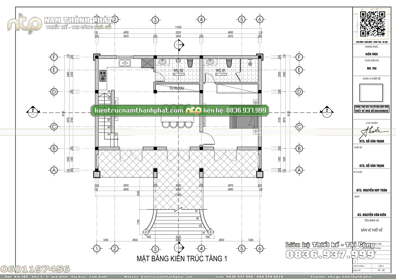 Bản vẽ chi tiết nhà gỗ 3 gian 2 mái 