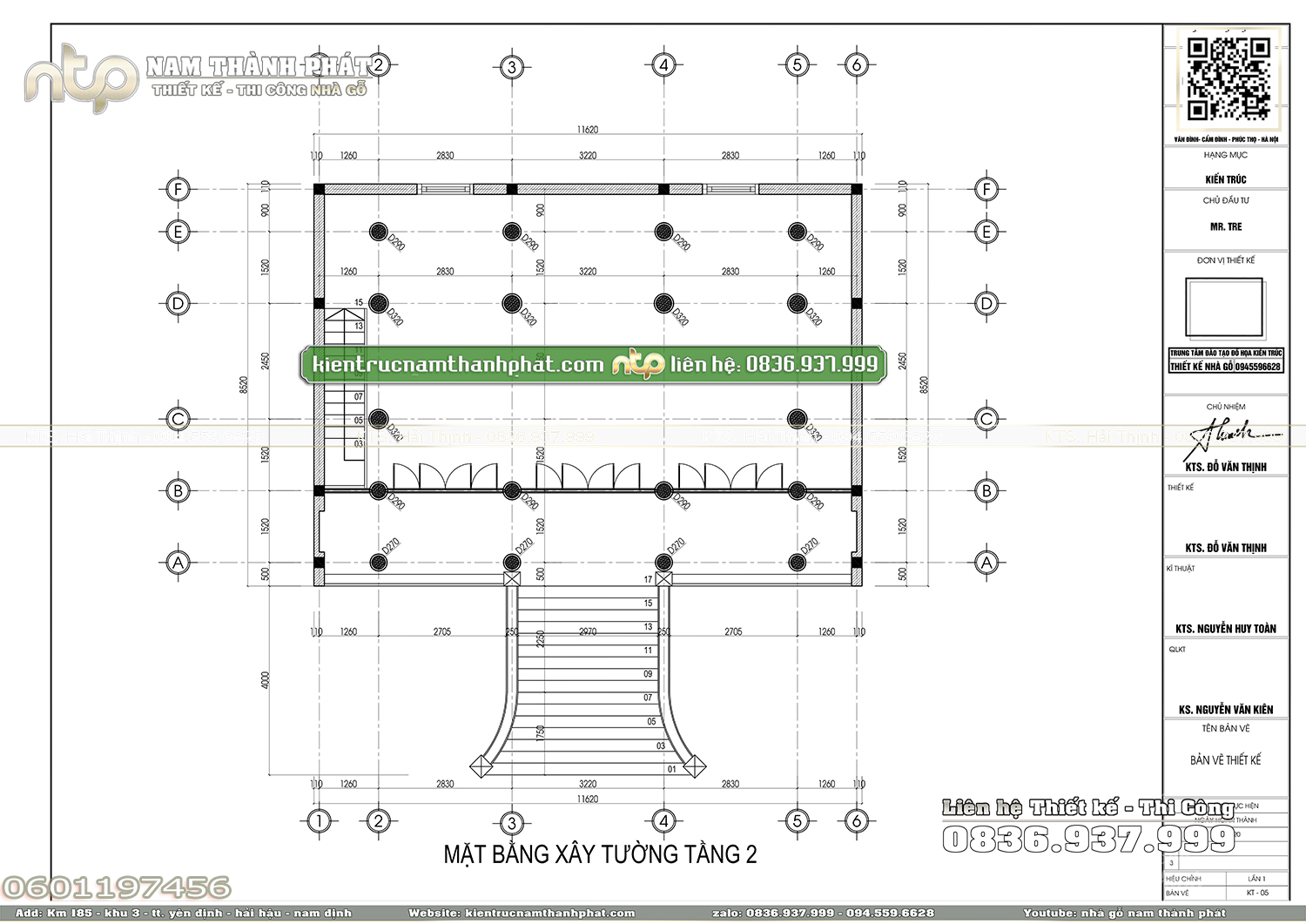 Bản vẽ chi tiết nhà gỗ 3 gian 2 mái 