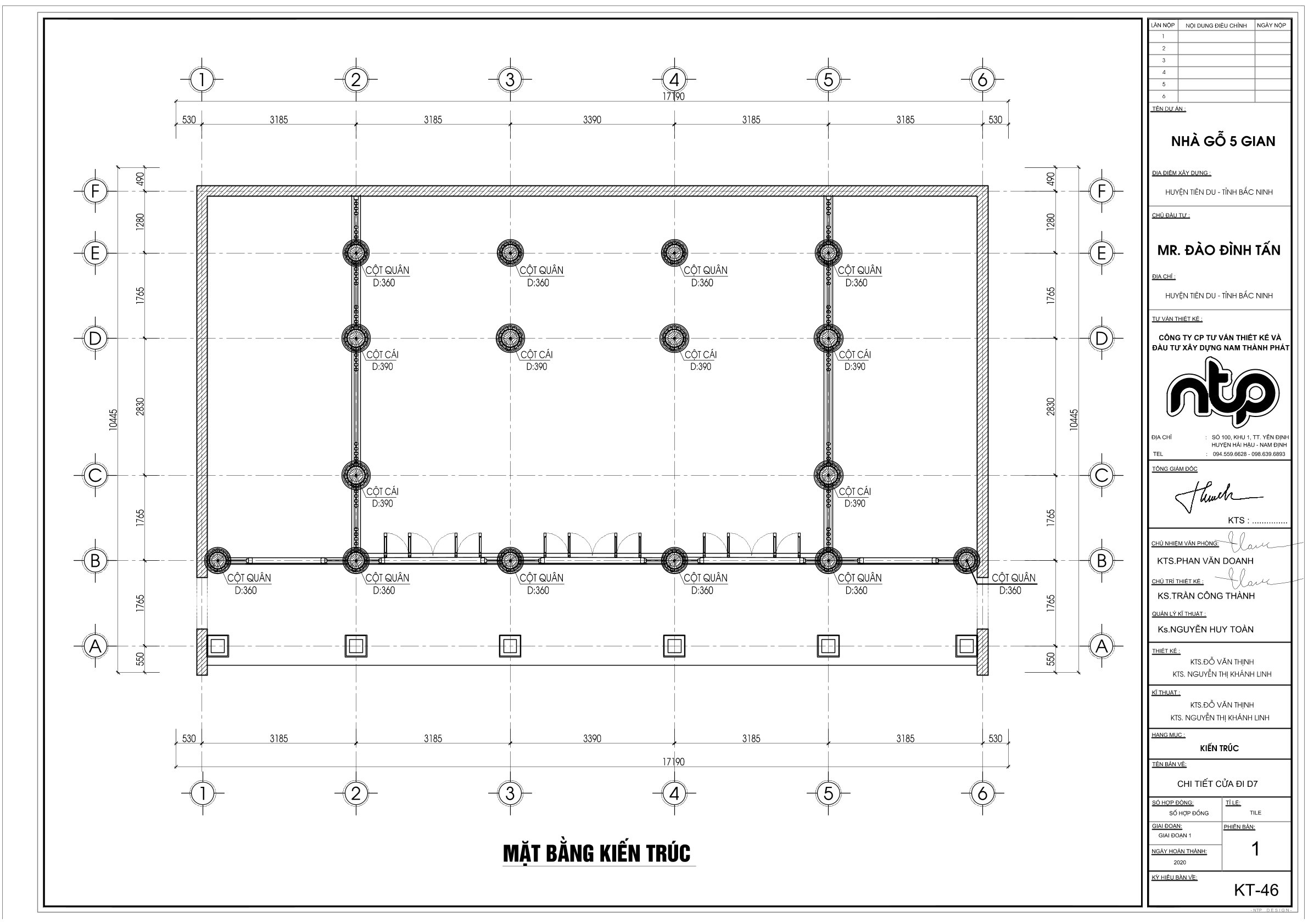 Kích thước tiêu chuẩn nhà gỗ cổ truyền 5 gian Bắc Bộ