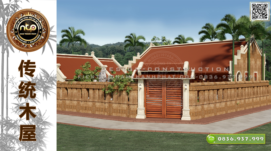 Cổng gỗ trong nhà gỗ | Những mẫu cổng gỗ 2 cánh đẹp không thể rời mắt | Nhà gỗ Nam Thành Phát