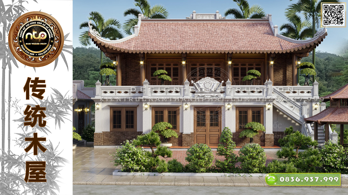 [Nam Thành Phát] TOP 5 mẫu thiết kế nhà gỗ 3 gian 2 dĩ cổ truyền đẹp không thể rời mắt