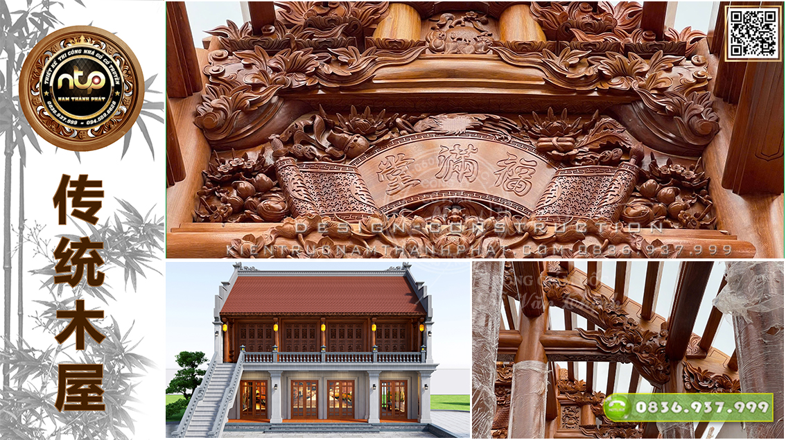 Lắp Dựng Nhà Gỗ Lim 4 Gian Trên Tầng 2 Kích Thước Tiêu Chuẩn Tại Xuân Trường, Nam Định