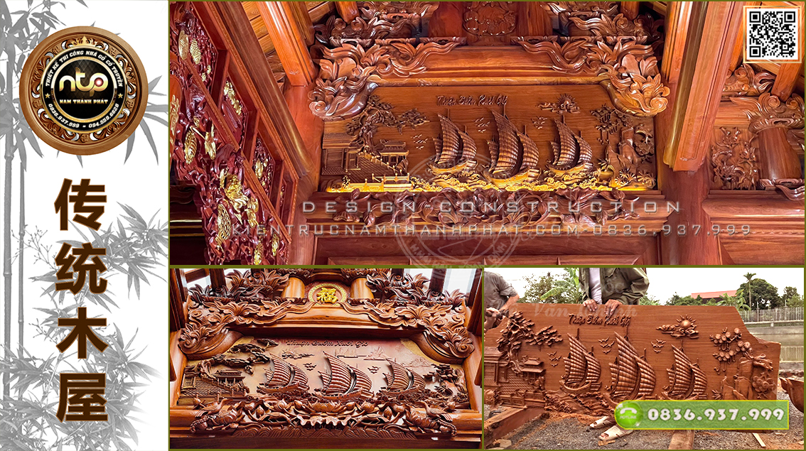 Tranh Gỗ Thuận Buồm Xuôi Gió - Tấm Bùa Phong Thuỷ Trong Nhà Gỗ Cổ Truyền Bạn Đã Biết