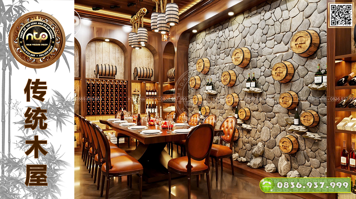 Mê Mẩn Với Mẫu Hầm Rượu Gỗ Trong Nhà Gỗ Cổ Truyền – Tuyệt Phẩm Cho Giới Thượng Lưu
