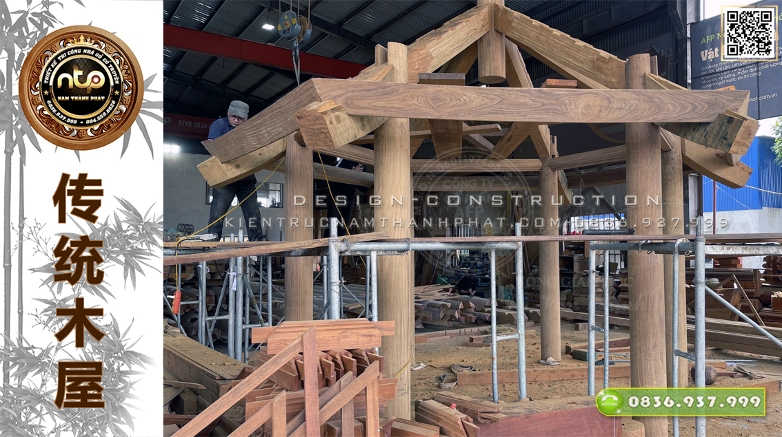 Dựng Nhà Gỗ Lục Giác Tại Xưởng Nhà Gỗ Nam Thành Phát