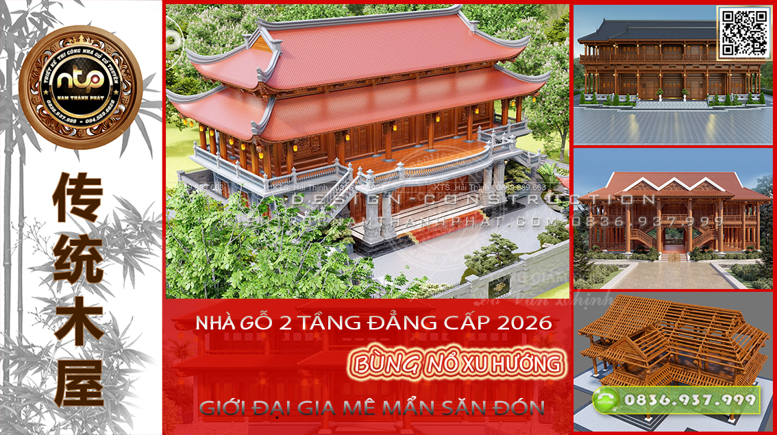 Nhà Gỗ 2 Tầng - Bùng Nổ Xu Hướng Nhà Gỗ 2026 - Trào Lưu Mới Của Giới Thượng Lưu