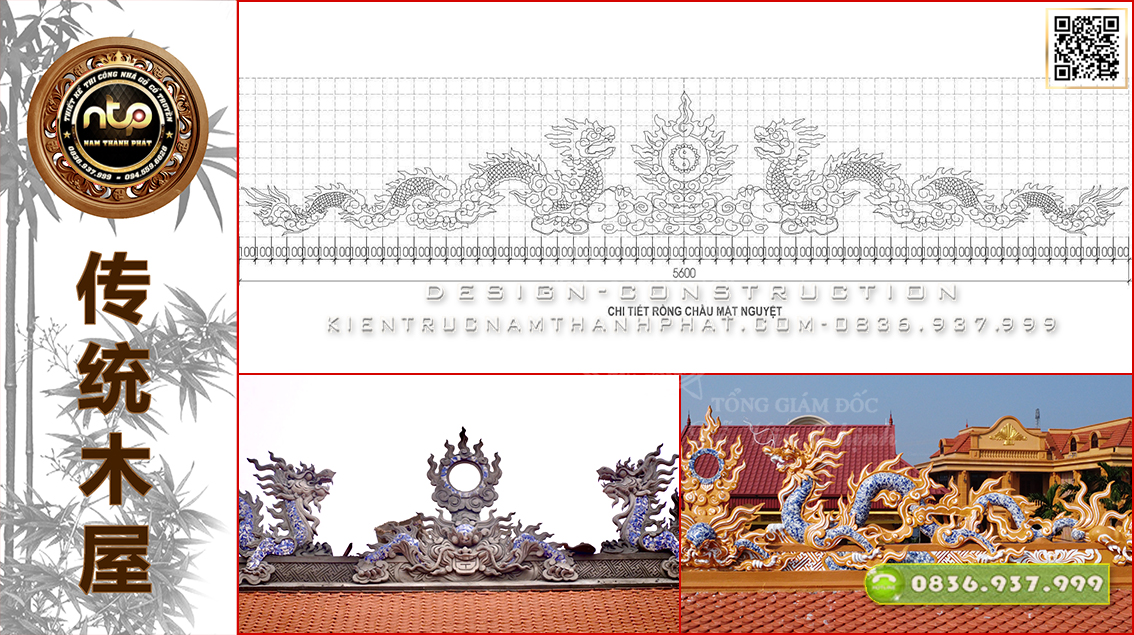 Rồng Chầu Mặt Nguyệt – Biểu Tượng Quyền Uy Trong Kiến Trúc Nhà Gỗ Truyền Thống