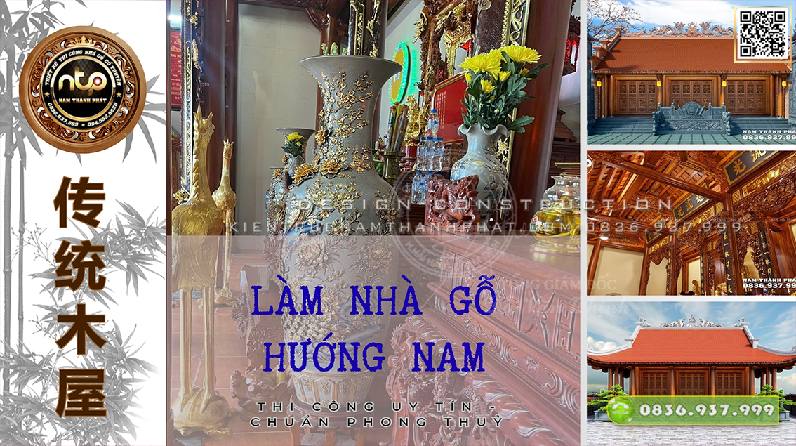 Nhà Gỗ 3 Gian Hướng Nam - Bí Mật Phong Thủy Cho Gia Chủ Hợp Mệnh