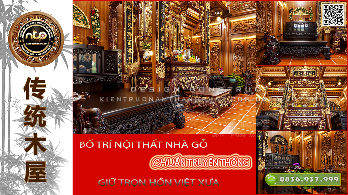 BỐ TRÍ NỘI THẤT NHÀ GỖ CHUẨN TRUYỀN THỐNG – BẠN ĐÃ BIẾT?
