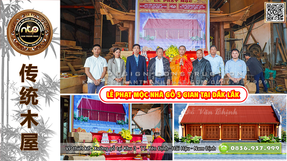 Lễ Phạt Mộc Nhà Gỗ 5 Gian Tại Đắk Lắk – Siêu Công Trình Nhà Gỗ Gõ Đỏ Đẳng Cấp 