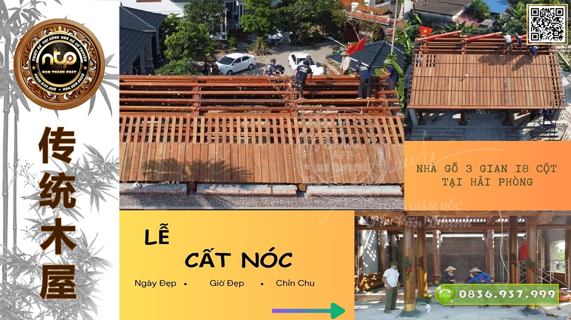 [Phần3] Đặt Thượng Lương Nhà Gỗ 3 Gian 18 Cột Tại Hải Phòng | Nghi Lễ Cất Nóc Nhà Gỗ Đại Cát Chỉn Chu 