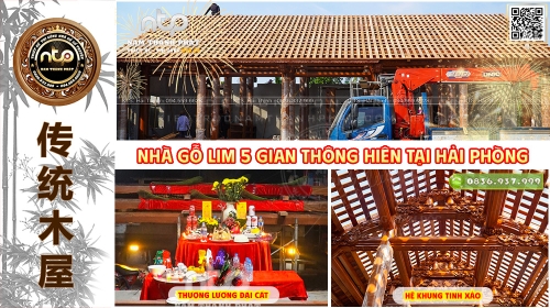 Nhà Gỗ Lim 5 Gian Thông Hiên Tại Hải Phòng (Phần II) - Lễ Thượng Lương Đại Cát | Nam Thành Phát 