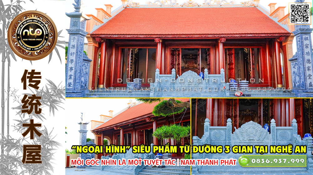 [Phần 4] Cận Cảnh “Ngoại Hình” Siêu Phẩm Từ Đường 3 Gian Tại Nghệ An | Nam Thành Phát 