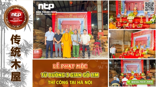 Lễ Phạt Mộc Ngôi Từ Đường 3 Gian Gỗ Lim Tại Hà Nội | Khởi Công Nếp Nhà Gìn Giữ Giá Trị Gia Tộc