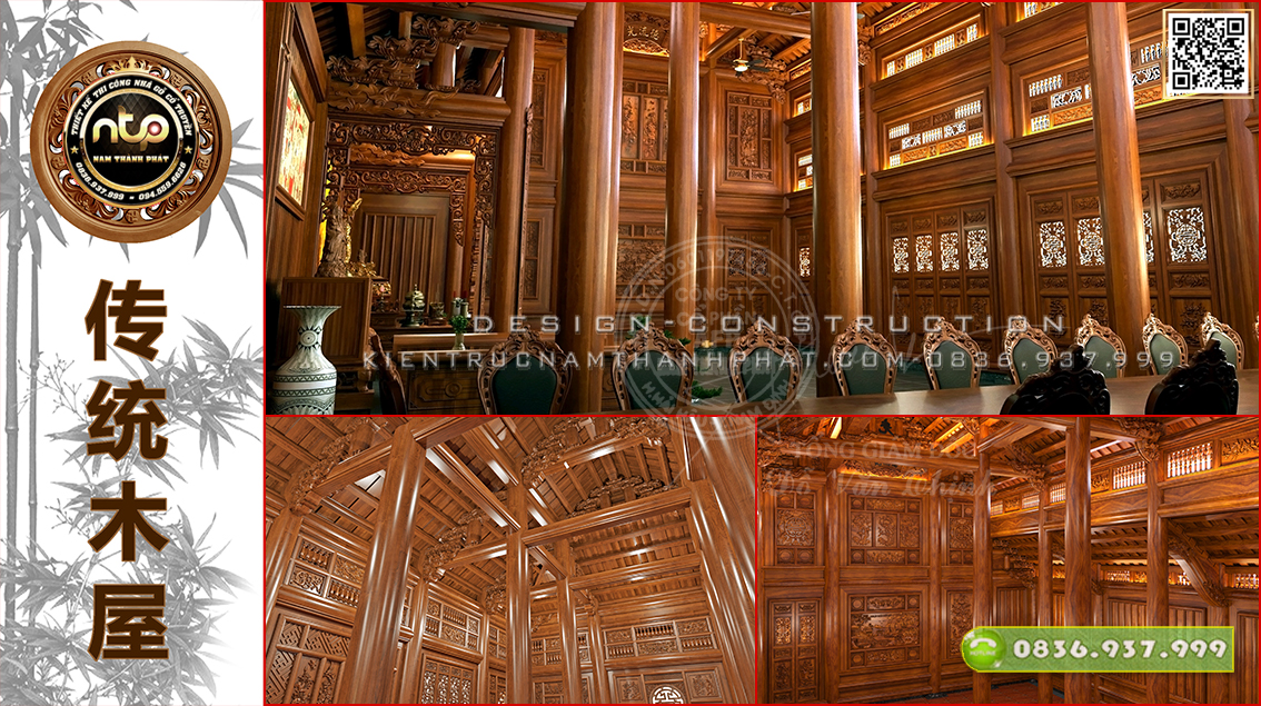 Vách Thuận Nhà Gỗ: Mẫu Nội Thất Nhà Gỗ Bố Trí Vách Thuận Cực Chất Chuẩn Phong Thuỷ 2026 Nên Xem