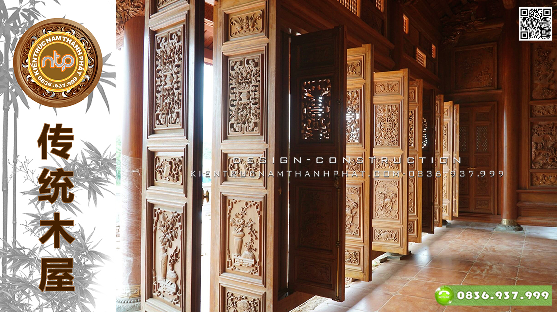 Cửa bức bàn - Ý nghĩa cửa bức bàn trong nhà gỗ kẻ truyền | Kiến Trúc Nam Thành Phát