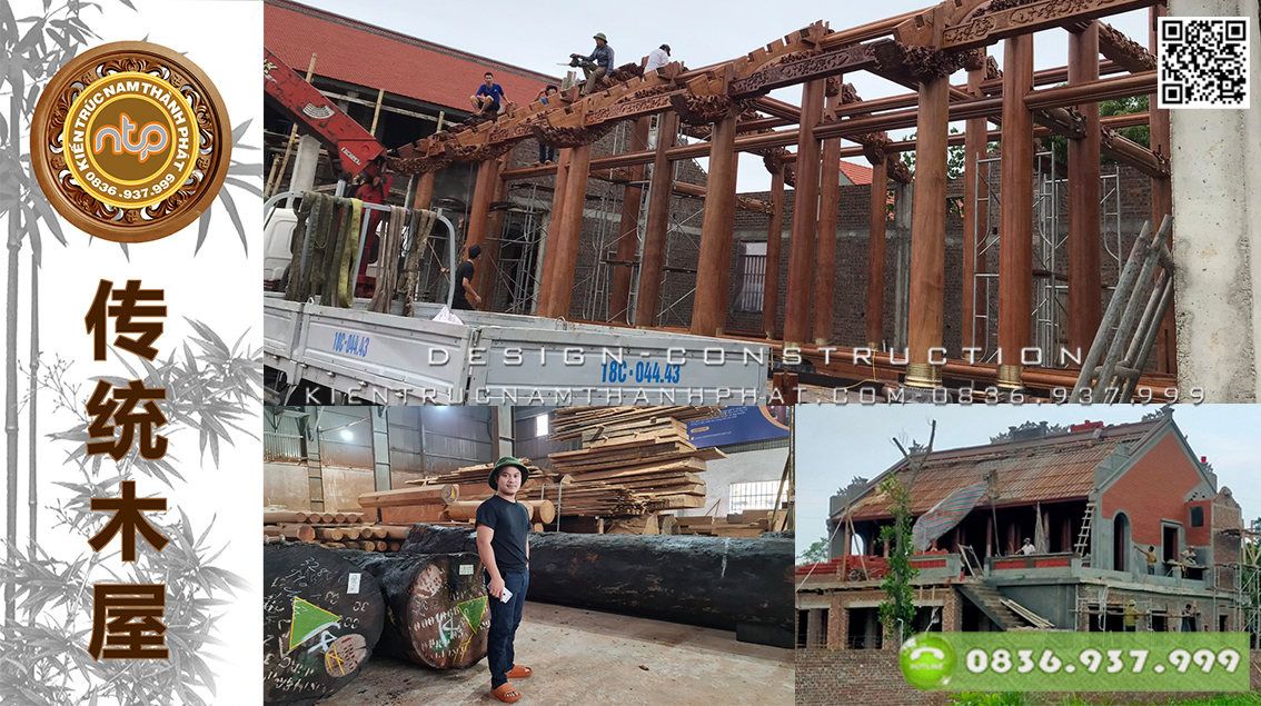 [Xem ngay] Các bước thi công một căn nhà gỗ cổ truyền tại Nhà gỗ Nam Thành Phát