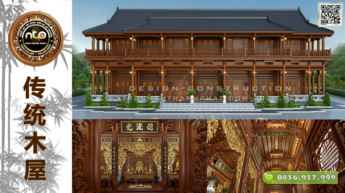 [Nam Thành Phát] Đẳng cấp với mẫu thiết kế nhà gỗ 2 tầng lớn nhất Việt Nam - kientrucnamthanhphat.com