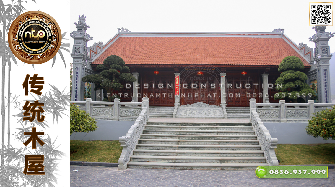 Dự Án: Nhà Gỗ 5 Gian Cột Hiên Đá - Mẫu Từ Đường Gia Tộc Tại Bắc Ninh