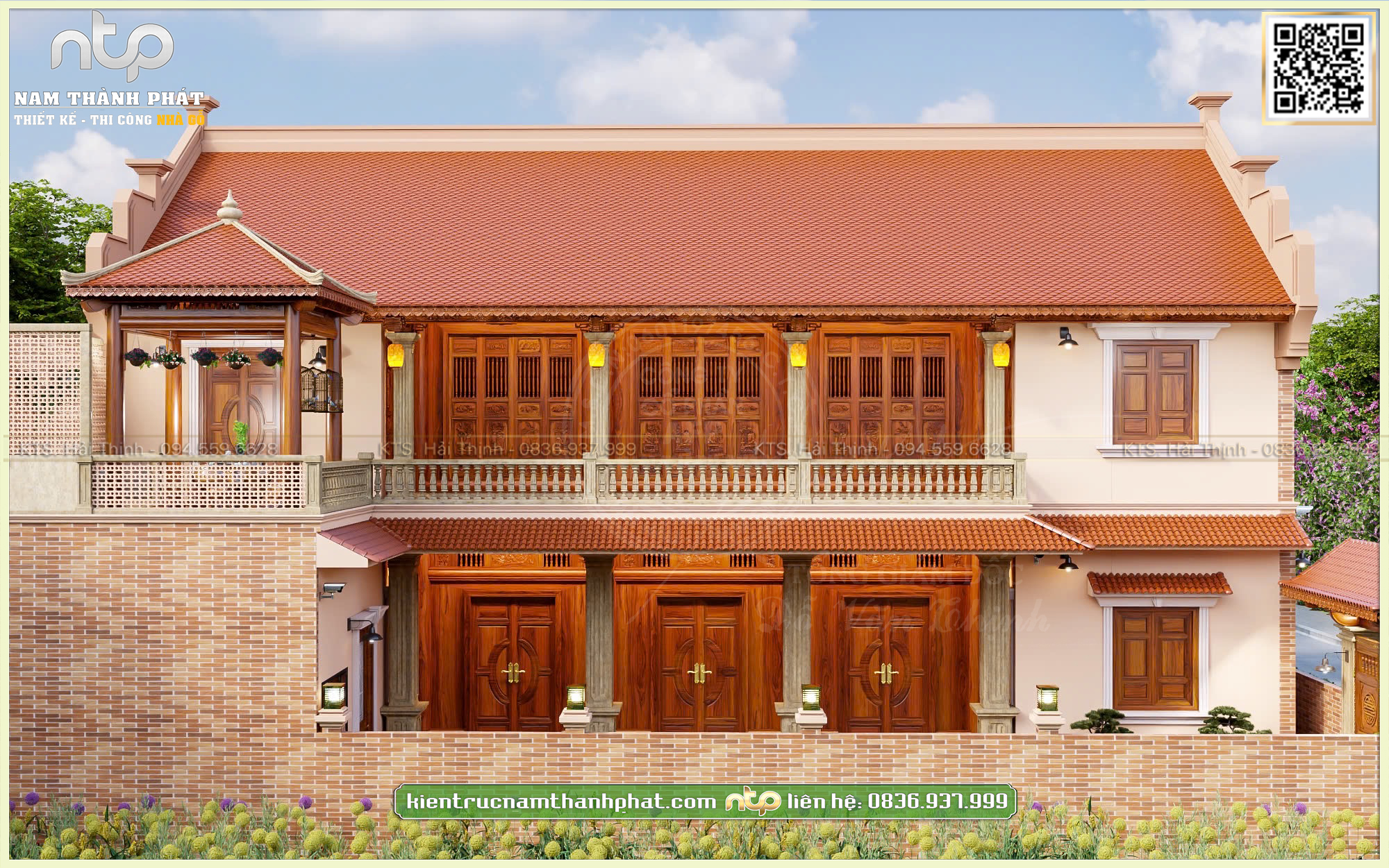 Nhà Gỗ 2 Tầng Siêu Đẹp - Mẫu Nhà Gỗ 5 Gian Hiện Đại Cho Gia Chủ Trẻ Hà Nội