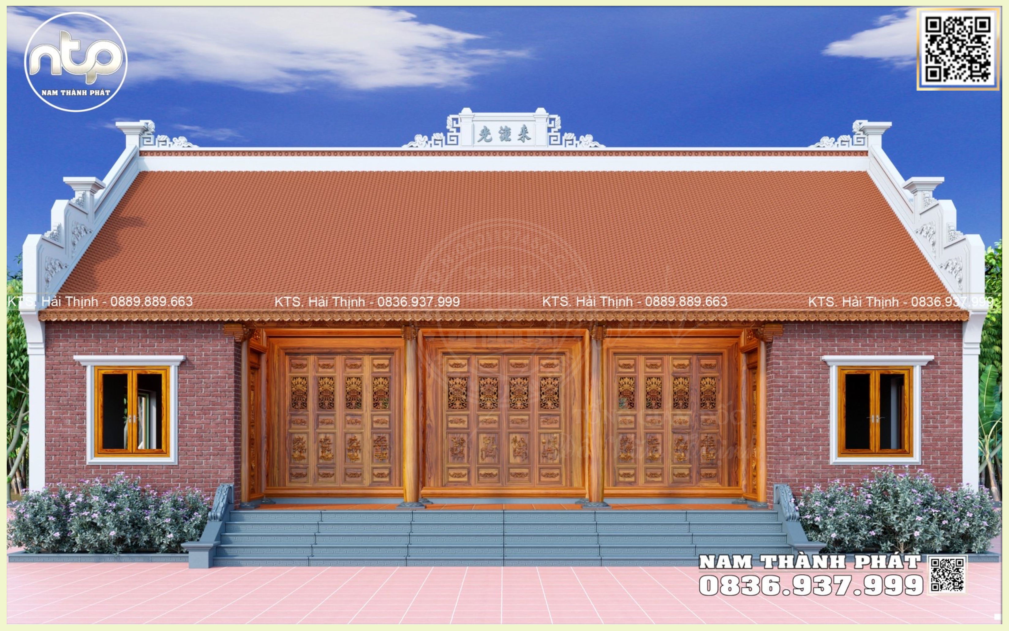 Nhà Gỗ 5 Gian 2 Buồng Lồi Đơn Giản Tiện Nghi Tại Nghệ An - Mẫu Nhà Gỗ 5 Gian Bắc Bộ Đẹp