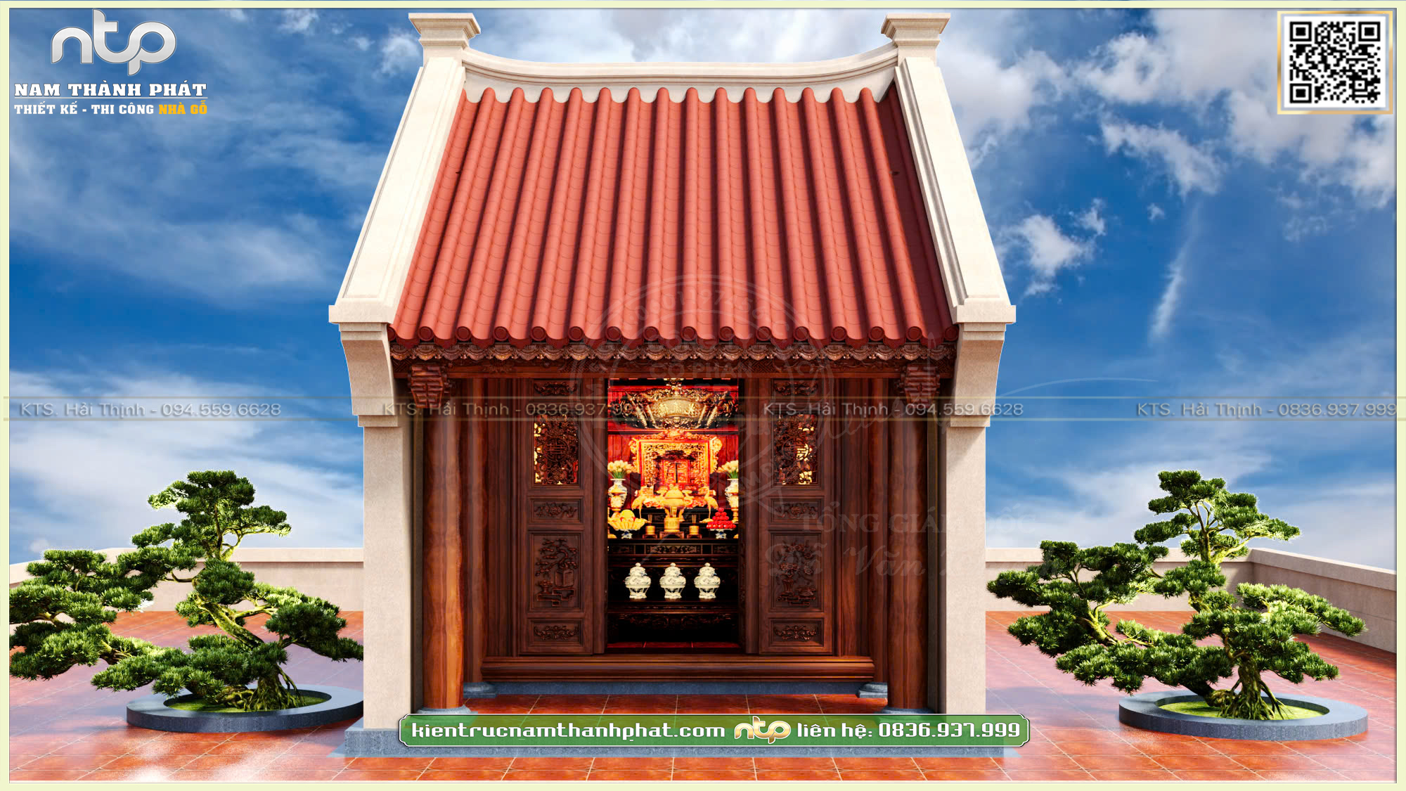 Nhà Gỗ 1 Gian Truyền Thống Trên Tầng 6 - Giải Pháp Thông Minh Cho Nhà Ống Tại Hà Nội