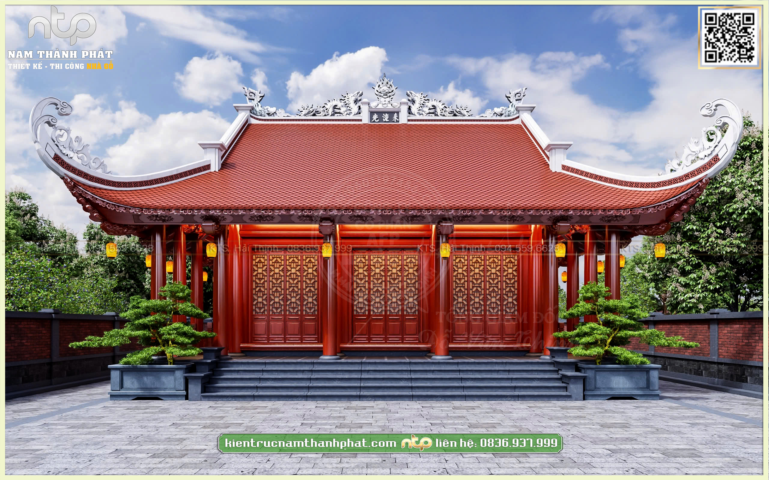 Siêu Phẩm Nhà Gỗ 3 Gian 4 Mái Đao Độc Đáo, Hệ Cửa Bức Bàn Vô Cùng Lạ Mắt Của Gia Chủ Bắc Giang