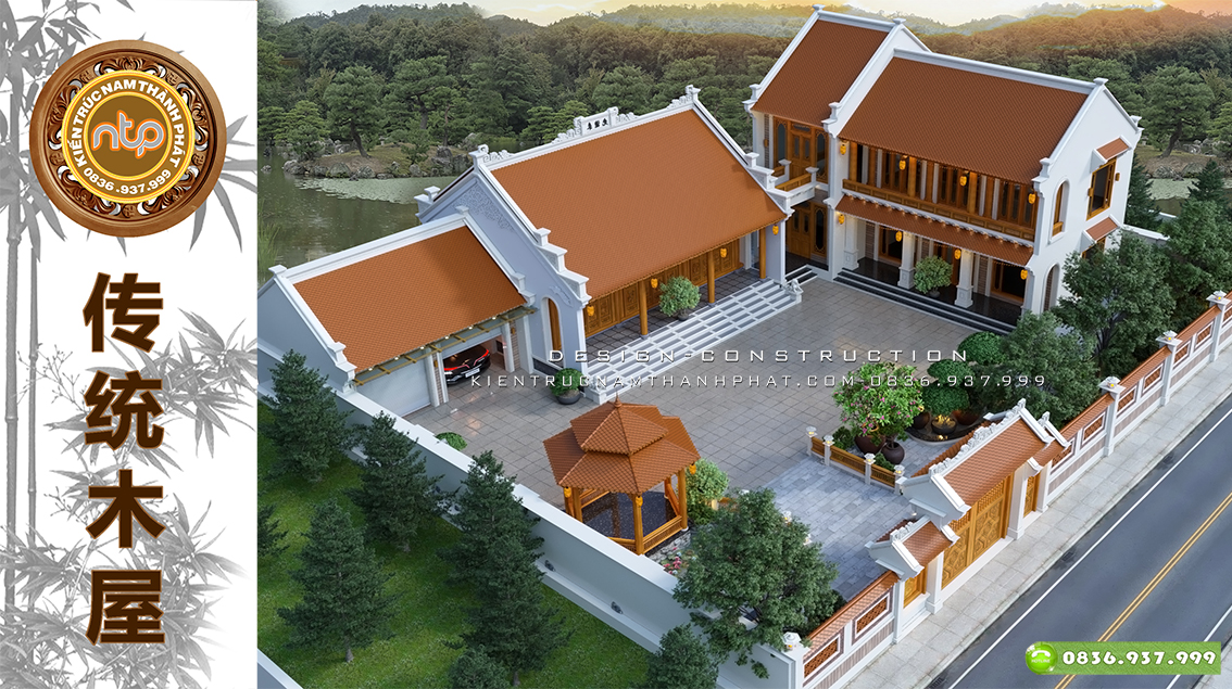 Kiến trúc nhà gỗ kết hợp nhà xây có những ưu điểm gì | Những lưu ý khi thiết kế thi công nhà gỗ kết hợp nhà xây | Nam Thành Phát