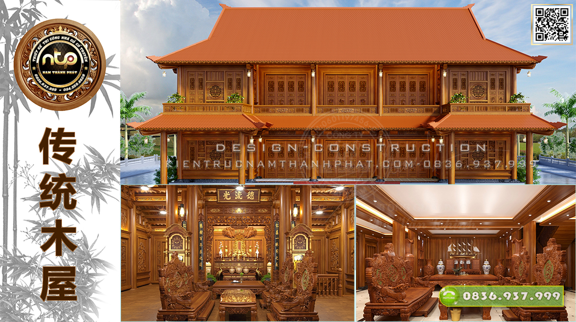 [ Nam Thành Phát ] Siêu phẩm nhà gỗ 2 tầng tại Thái Nguyên - Đẳng cấp ,sang trọng, nơi tinh hoa văn hóa hội tụ 