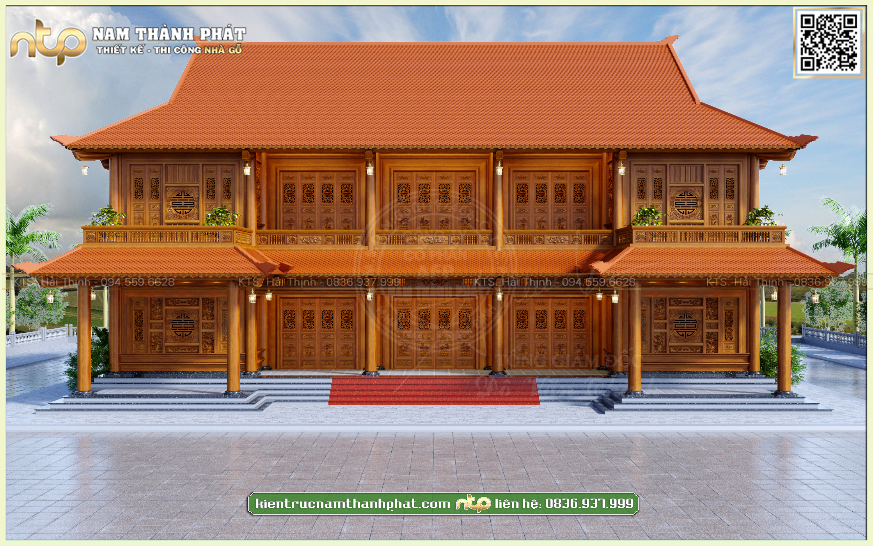 Mê mẩn với siêu phẩm nhà gỗ 5 gian 2 tầng-sự kết hợp hài hòa giữa nét văn hóa truyền thống với nét thiết kế hiện đại 