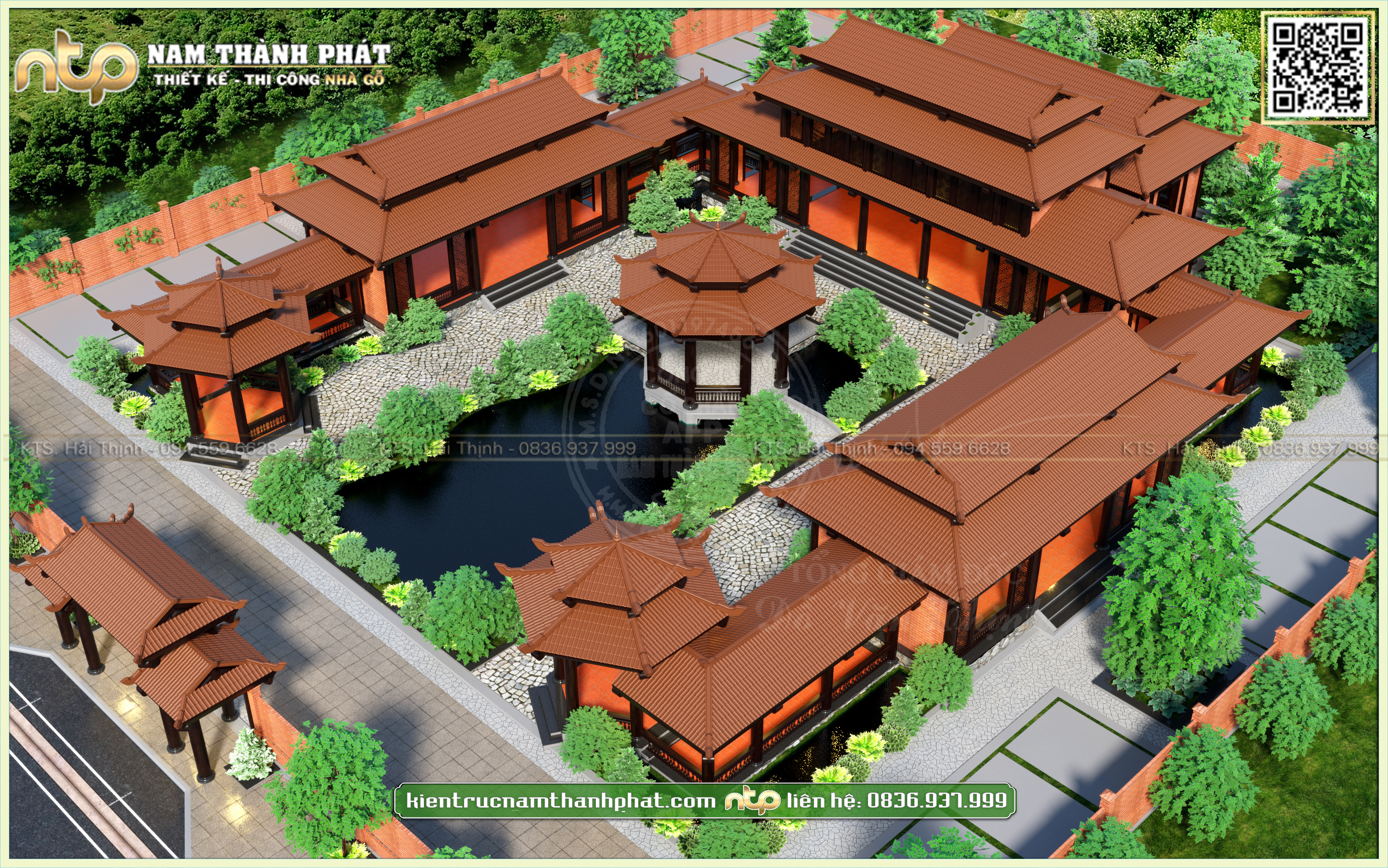 Quần thể nhà gỗ cà phê sân vườn cung đình của đại gia Bình Phước 