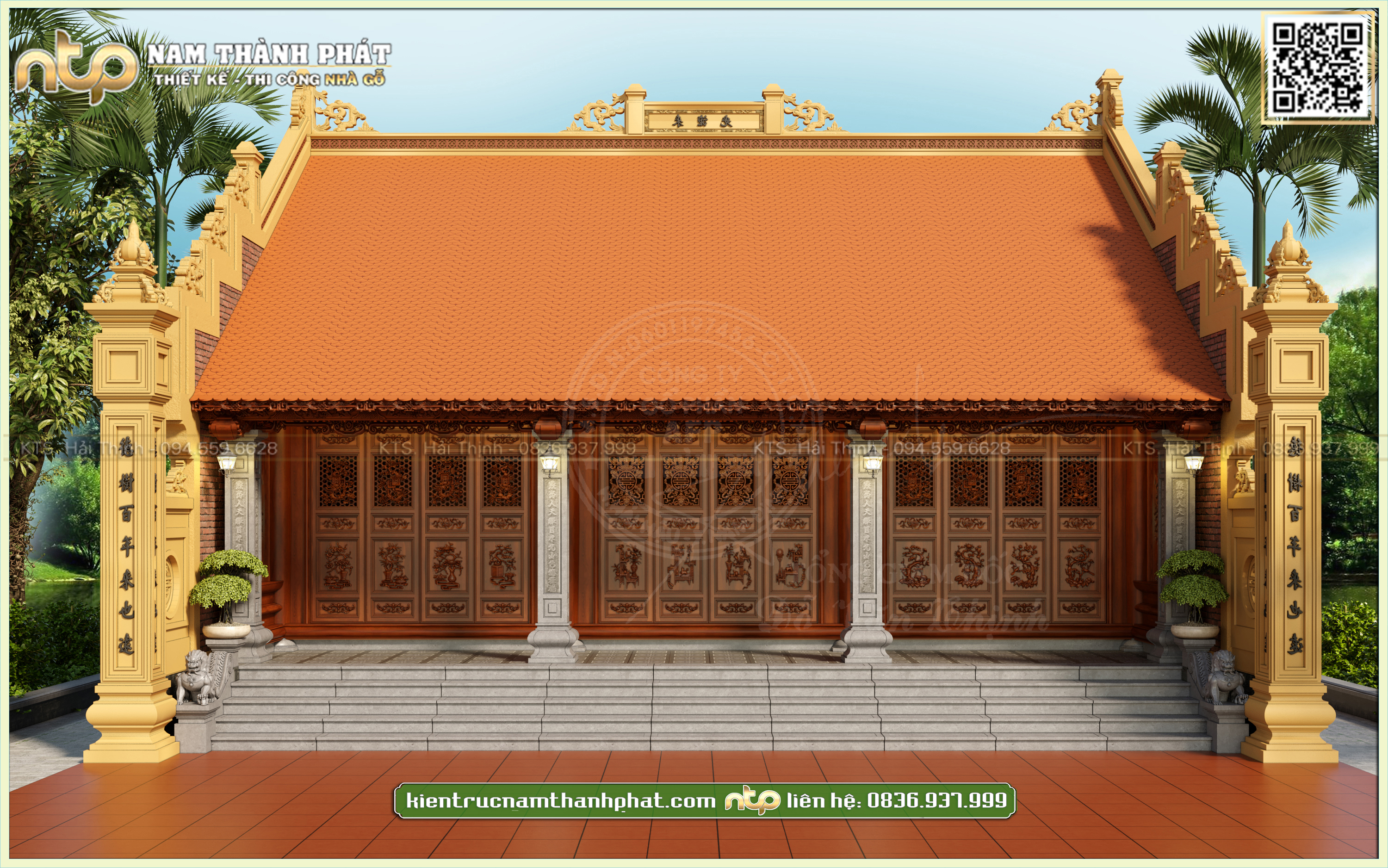 Tuyệt phẩm nhà gỗ 3 gian 18 cột tại Thanh Hóa | Nam Thành Phát