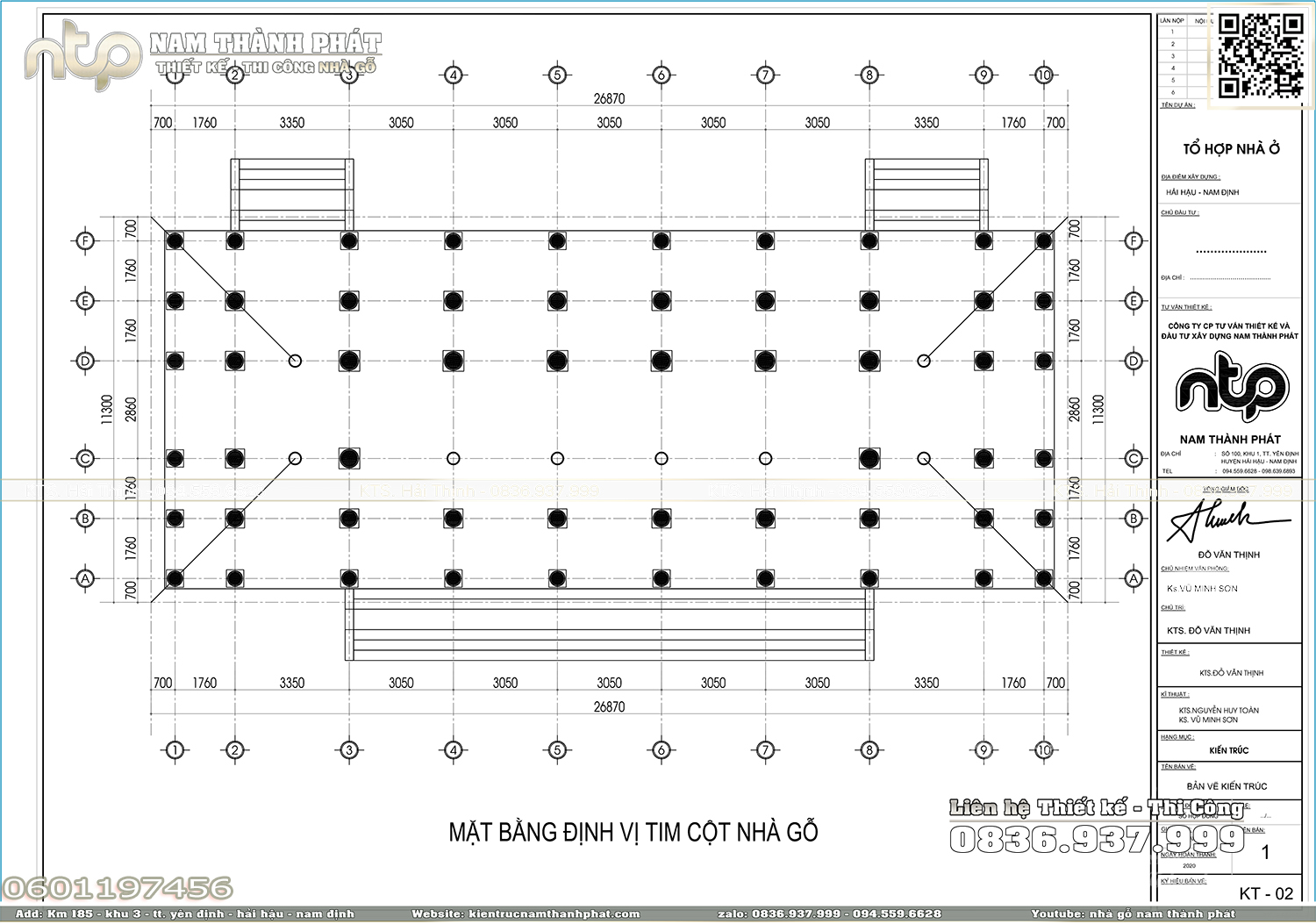 mặt bằng nhà gỗ lim 7 gian thông hiên mái đao