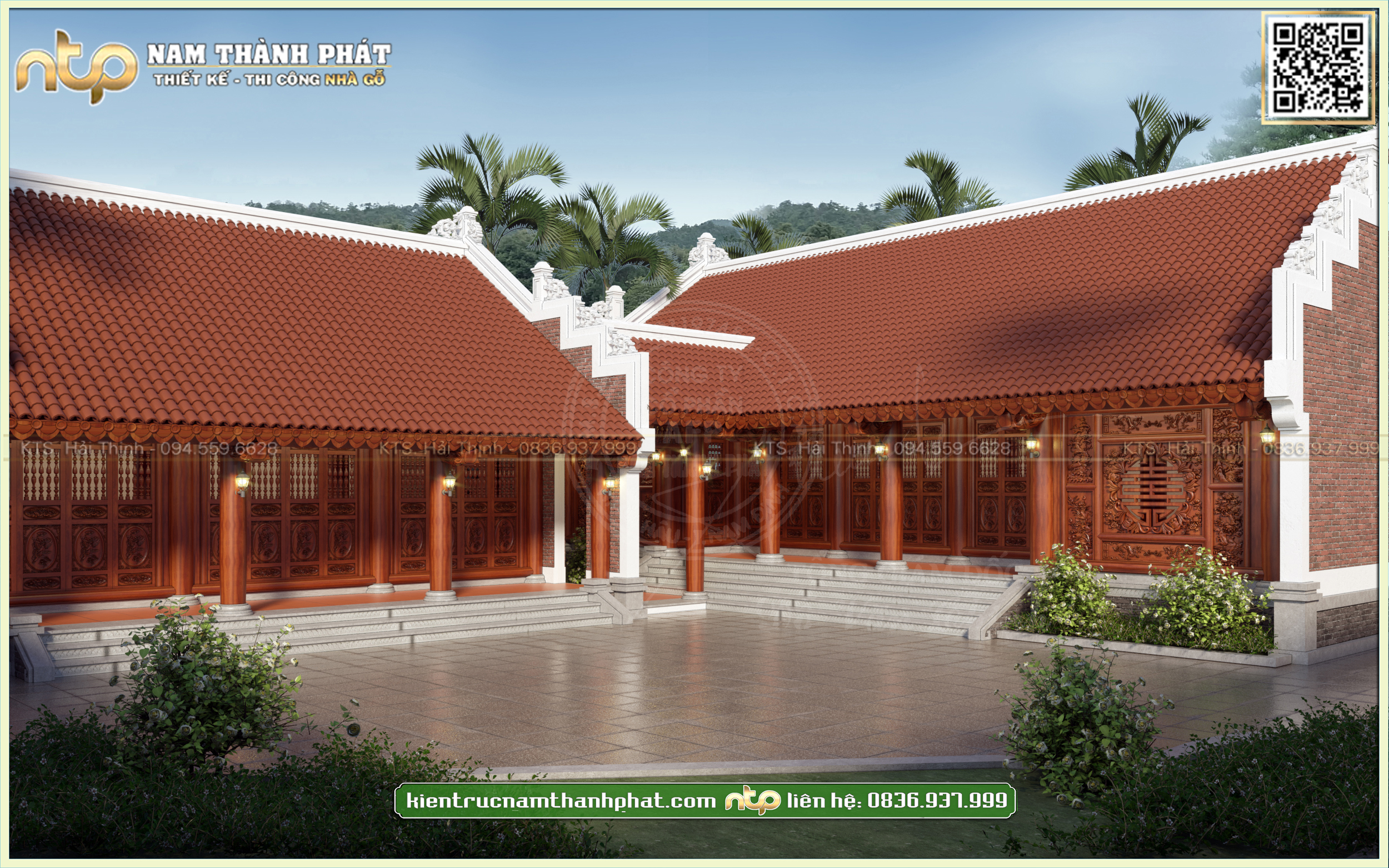 Quần thể nhà gỗ sân vườn gỗ Lim tại Hà Nội