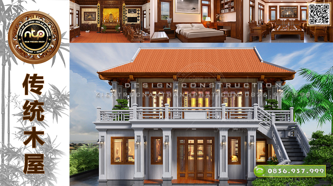 Mê mẩn với mẫu thiết kế nhà gỗ trên tầng 2 mang phong cách hiện đại - xu hướng thiết kế nhà gỗ tương lai | Nam Thành Phát 0836 937 999