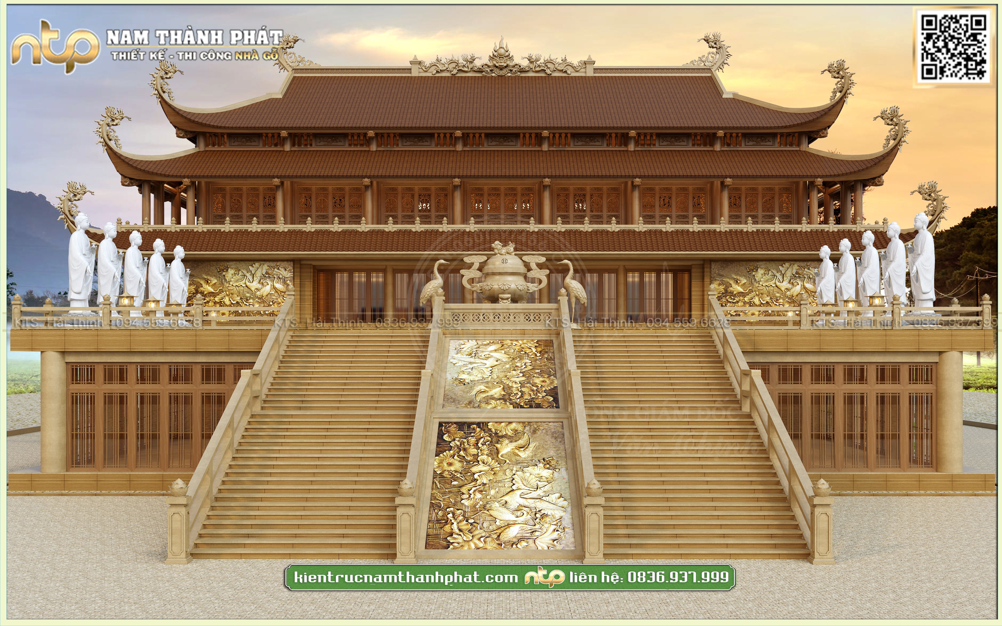 Mẫu thiết kế chùa Hội Am tại TP Hải Phòng | Nam Thành Phát 