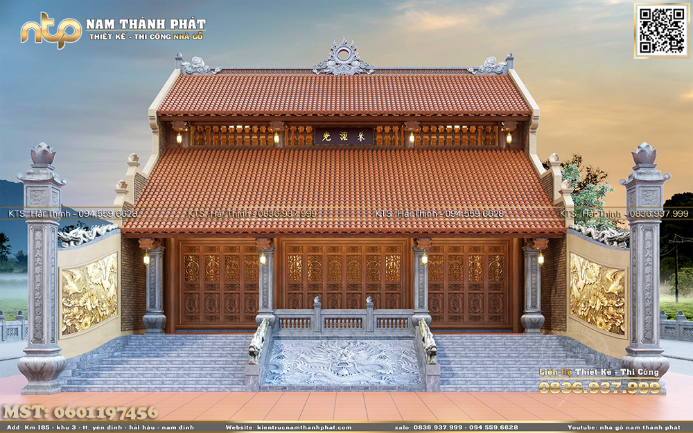Thiết kế chùa Cồn tại Nam Định