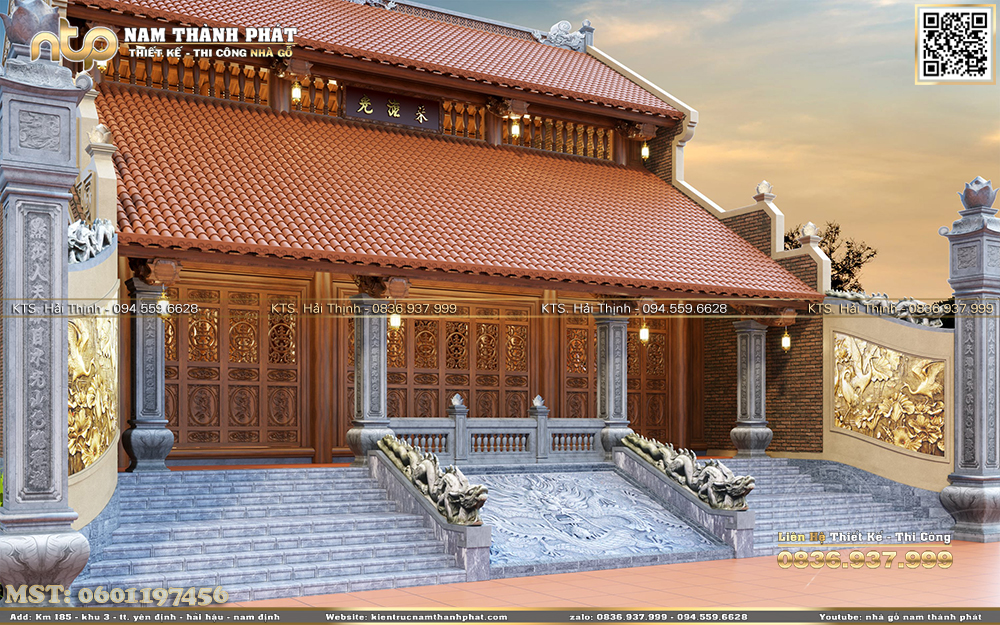 Thiết kế chùa Cồn tại Nam Định