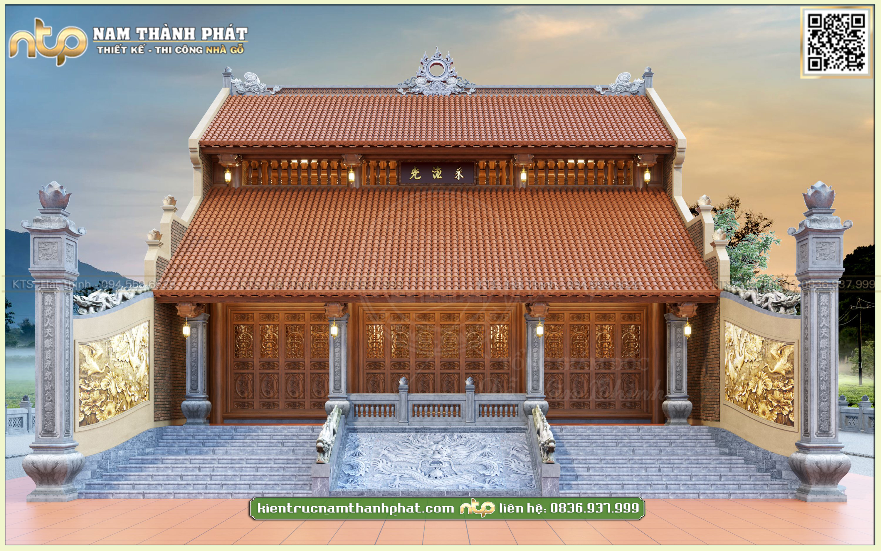 Mẫu thiết kế chùa Cồn tại Nam Định