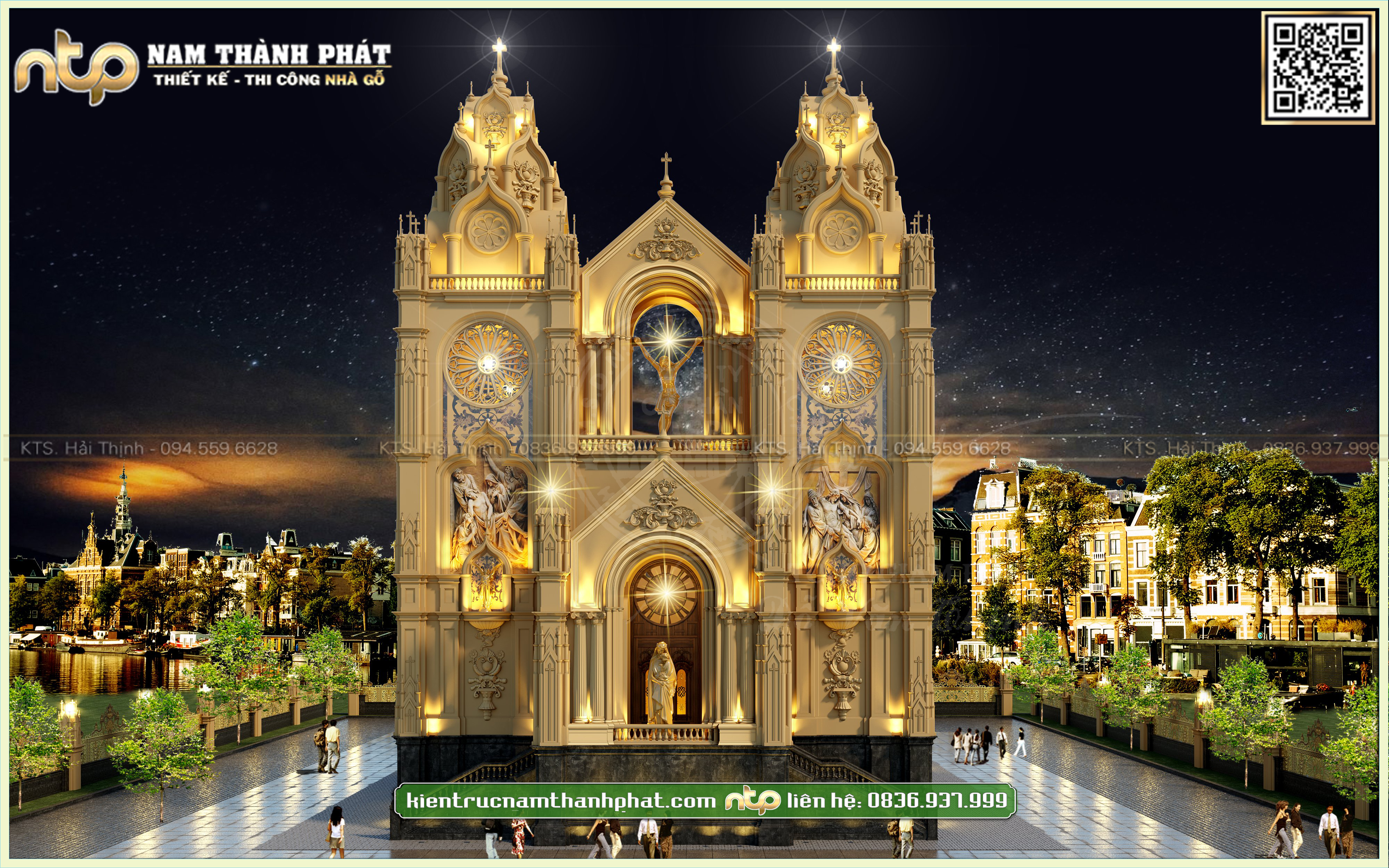 Thiết kế nhà thờ giáo xứ tại Nam Định | Nam Thành Phát 0836937999