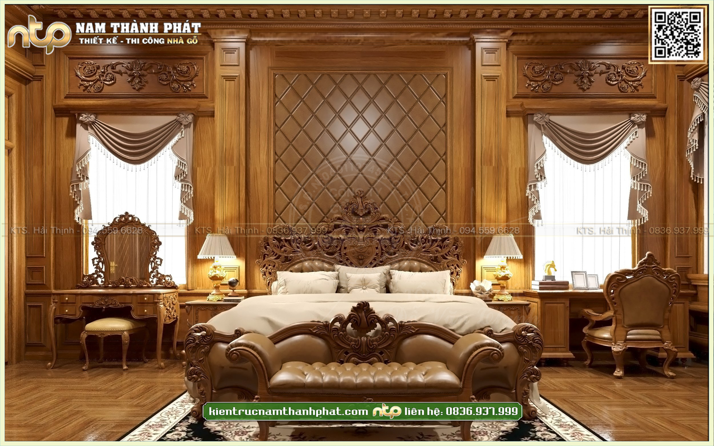 Không gian phòng ngủ master đẳng cấp, sang trọng tại Kiên Giang | 0836 937 999